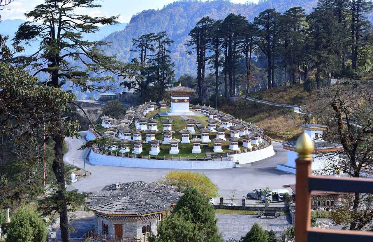 Dochula Pass in Thimphu, Bhutan