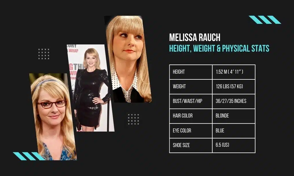 melissa rauch physical stats