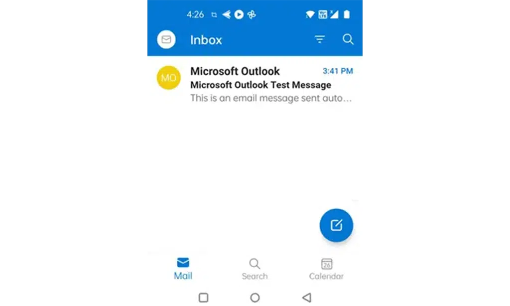 GoDaddy Email on mobile step 3