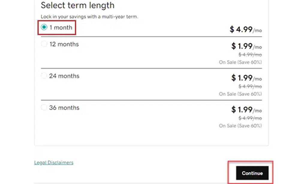 Purchase Godaddy Email step 3