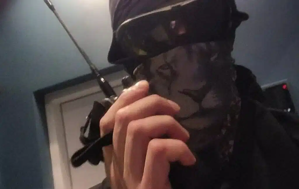 A member of the Squad 303/Anonymous hacker group