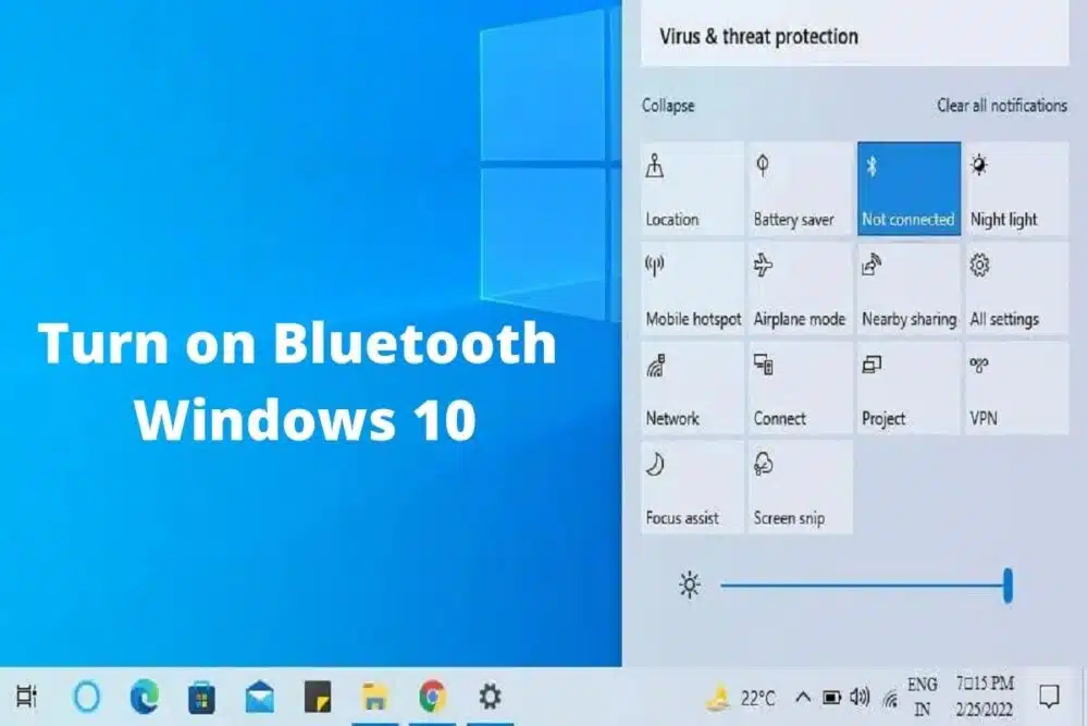 How to Turn on Bluetooth on Windows 10