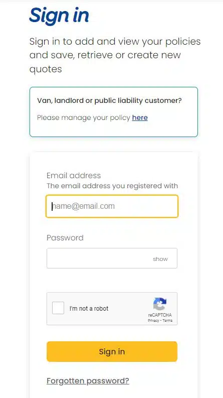Login by providing your Churchill auto insurance login