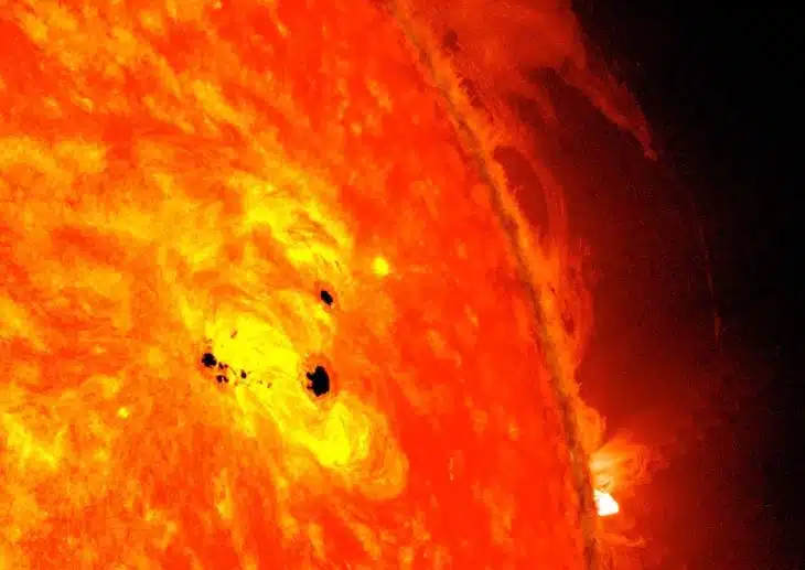 Black spot on the sun