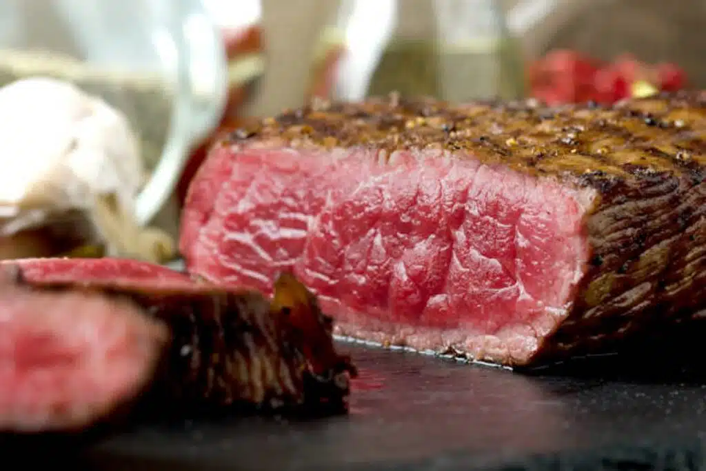 blue rare steak
