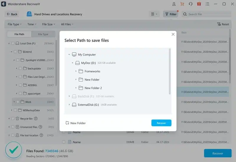 Preview and Recover the Photos