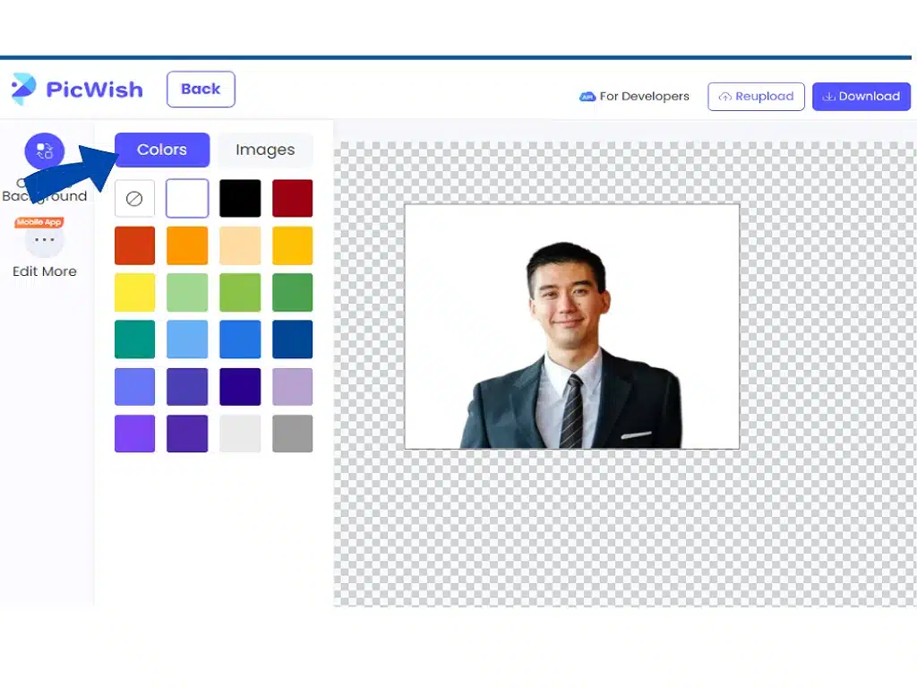 cursor over the Color