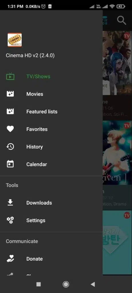 get started with Cinema HD v2