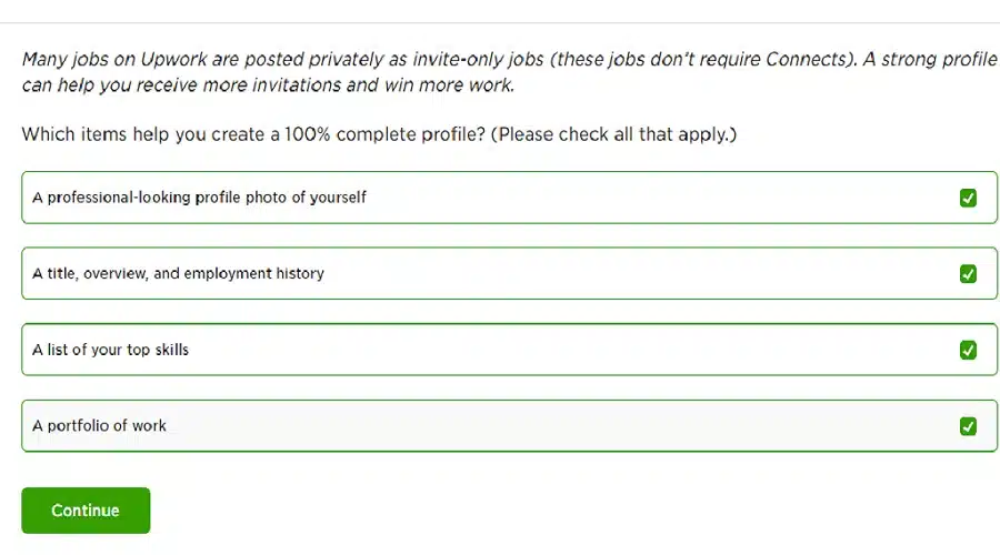 Upwork Readiness English Test Answers