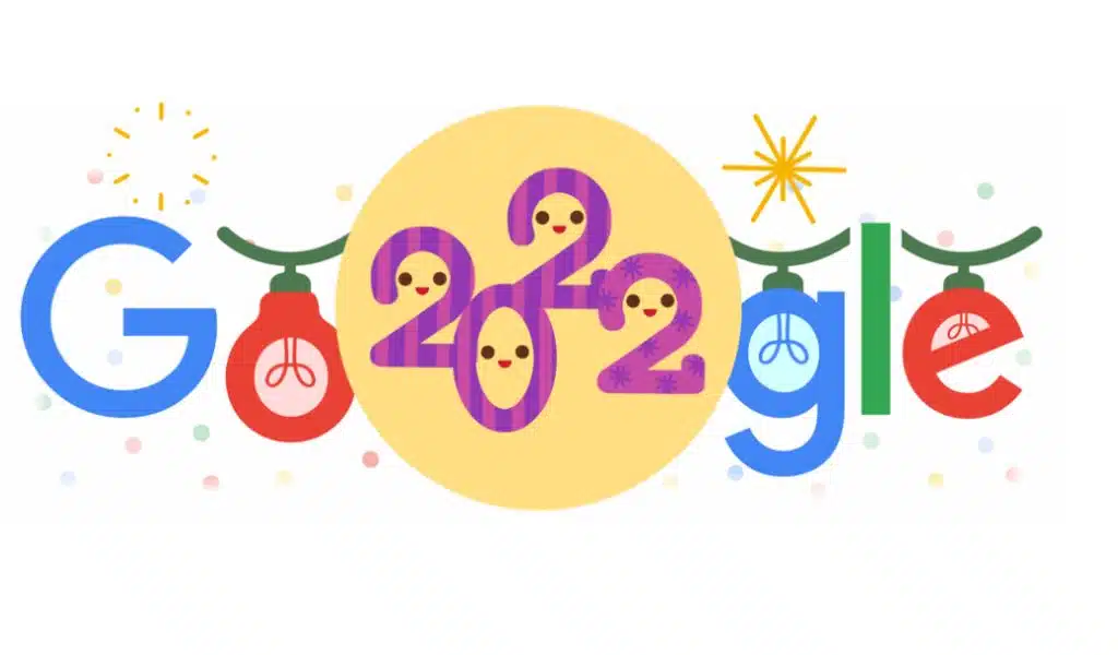 Google New Year's Eve 2022 Doodle