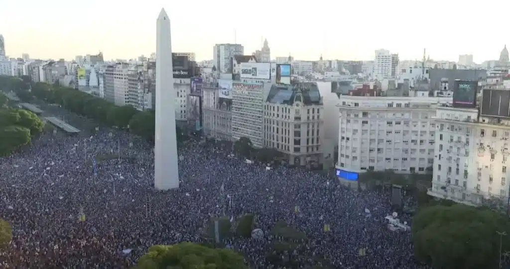 argentina victory celebration