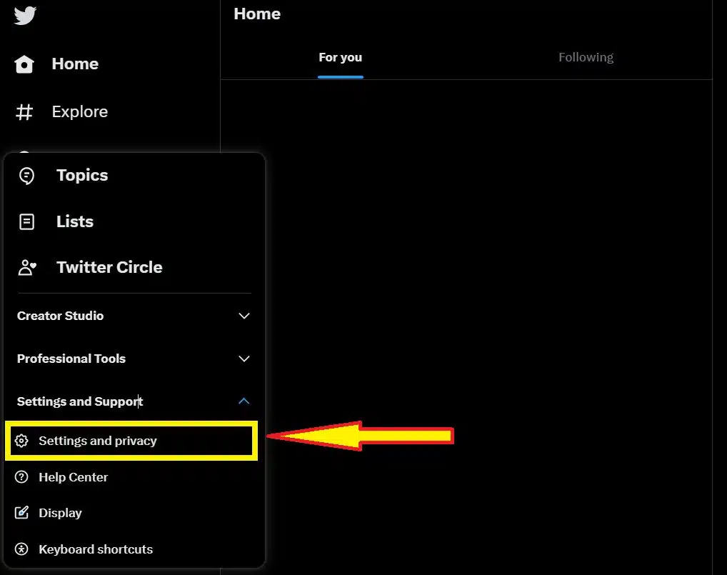 Click Settings & Privacy
