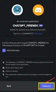 Enable the permissions
