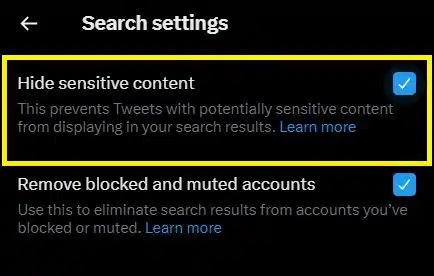 Hide sensitive content