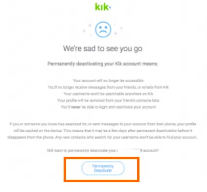 Kik will email you a link