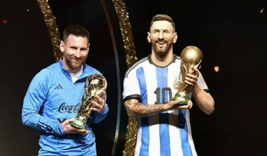 Lionel Messi Statue at CONMEBOL Museum