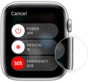 To turn off your watch