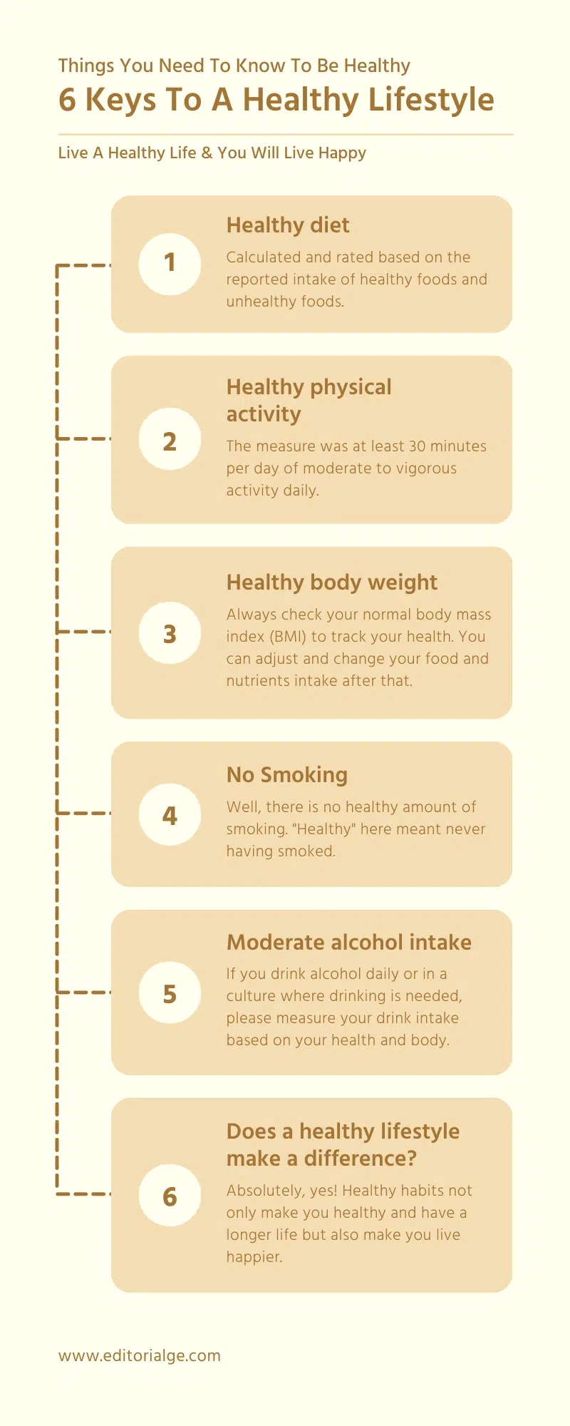 6 keys to healthy lifestyle