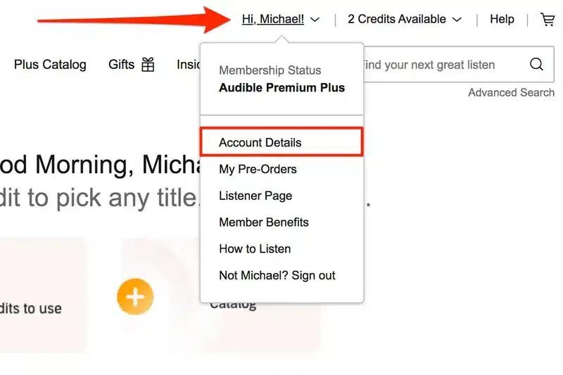 Select Account Details