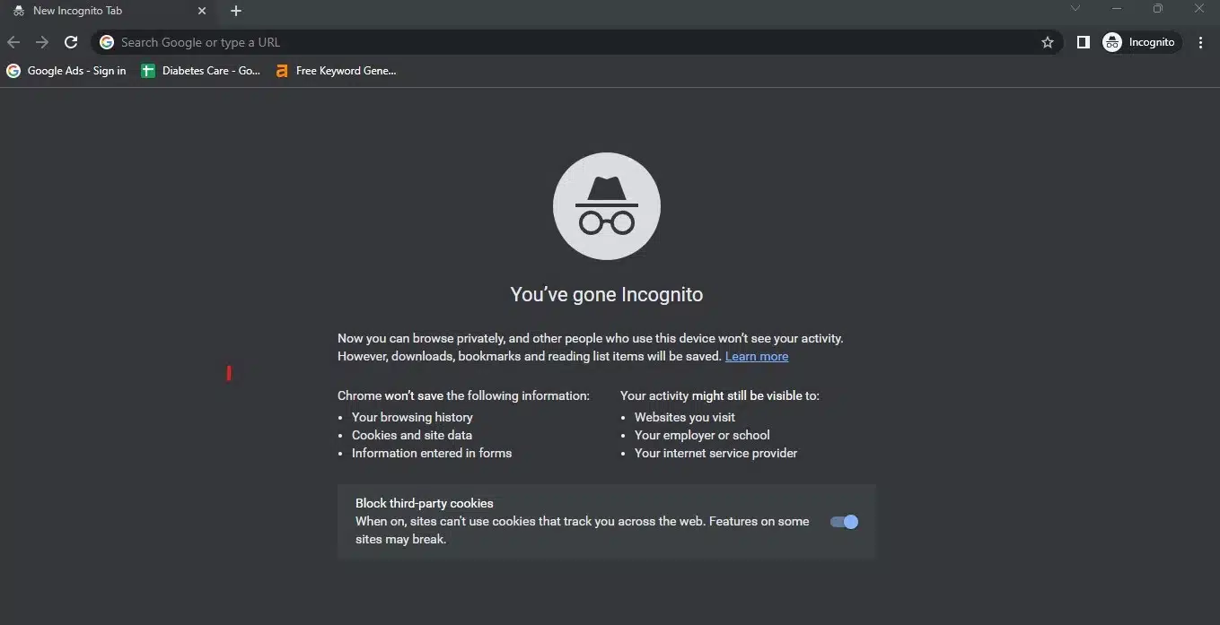 Use Chrome Incognito Mode