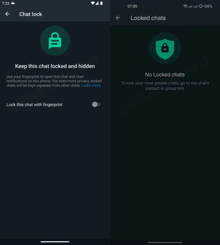 WhatsApp Chat Lock Feature