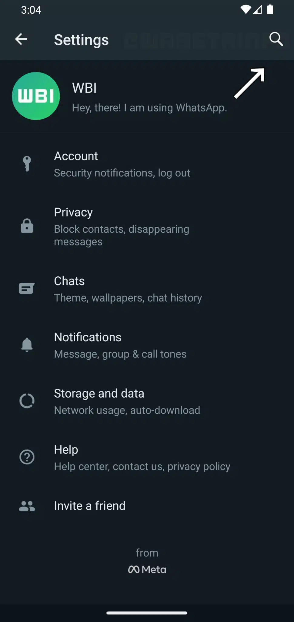 WhatsApp new search function