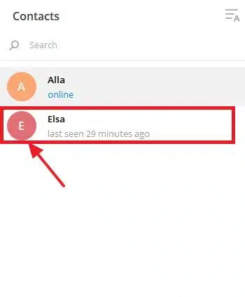 Click on their profile picture