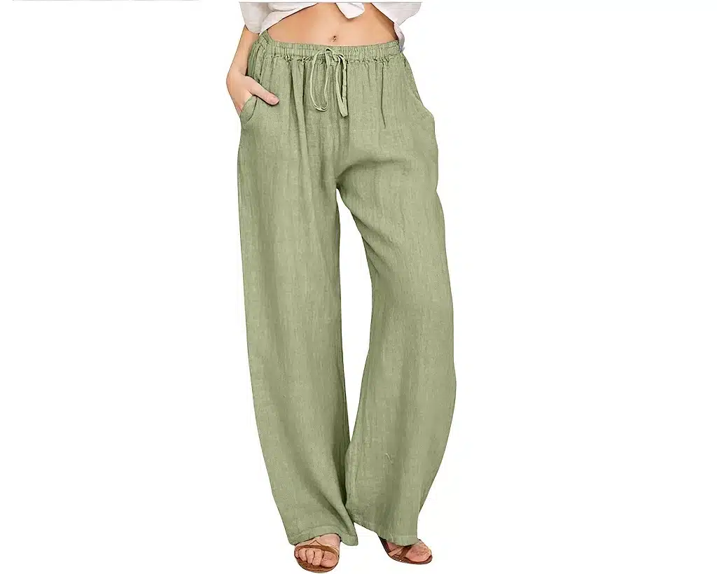 CHARTOU Women's Summer Linen Palazzo Pants