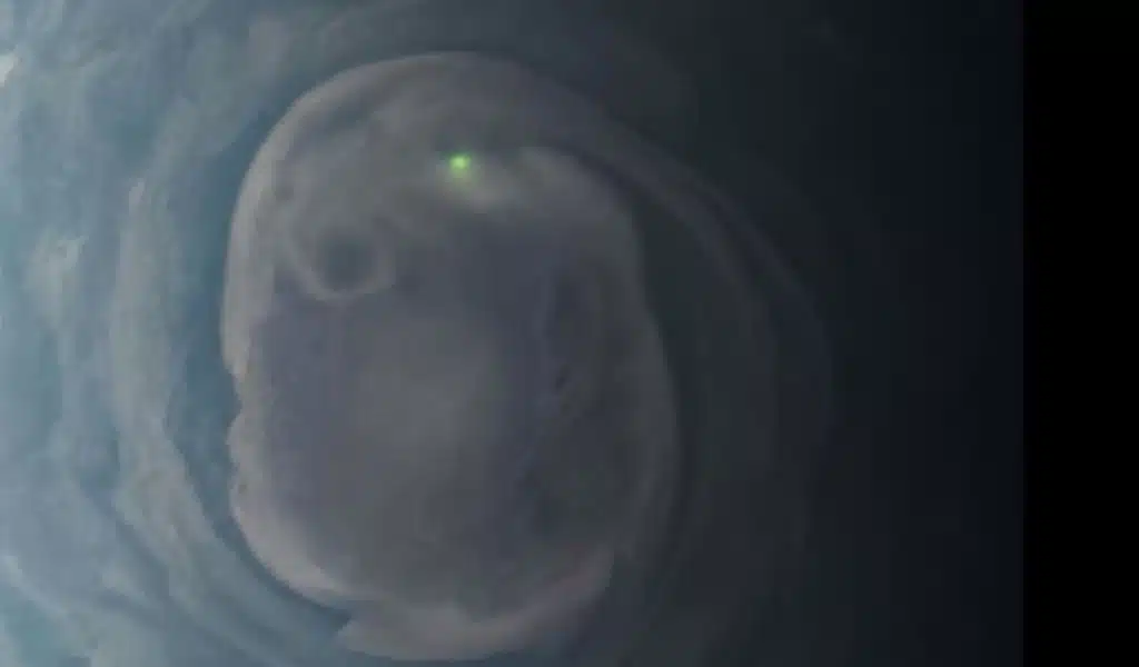 Green Light Spotted on Jupiter