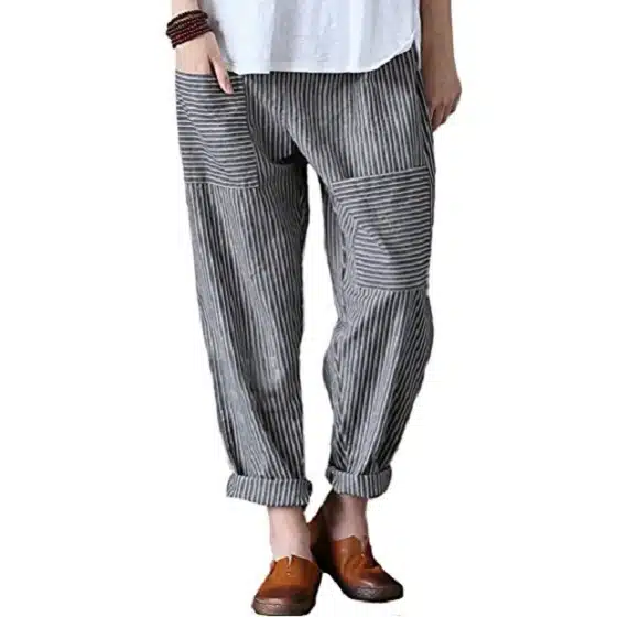 Mordenmiss Women's Casual Cotton Linen Pant