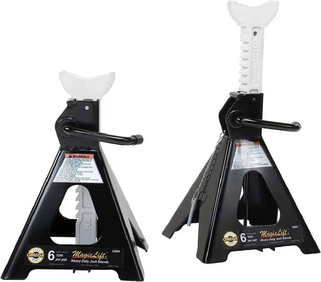 Omega 32066 Magic Lift Black Jack Stand - 6 Ton Capacity