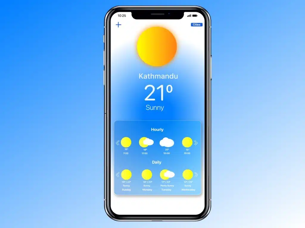 iOS 17 Weather App