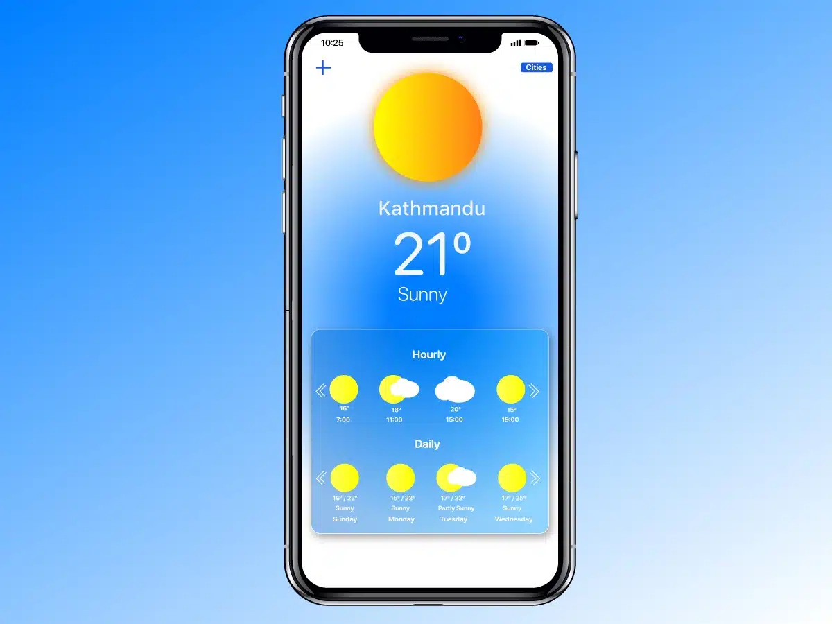 iOS 17 Weather App