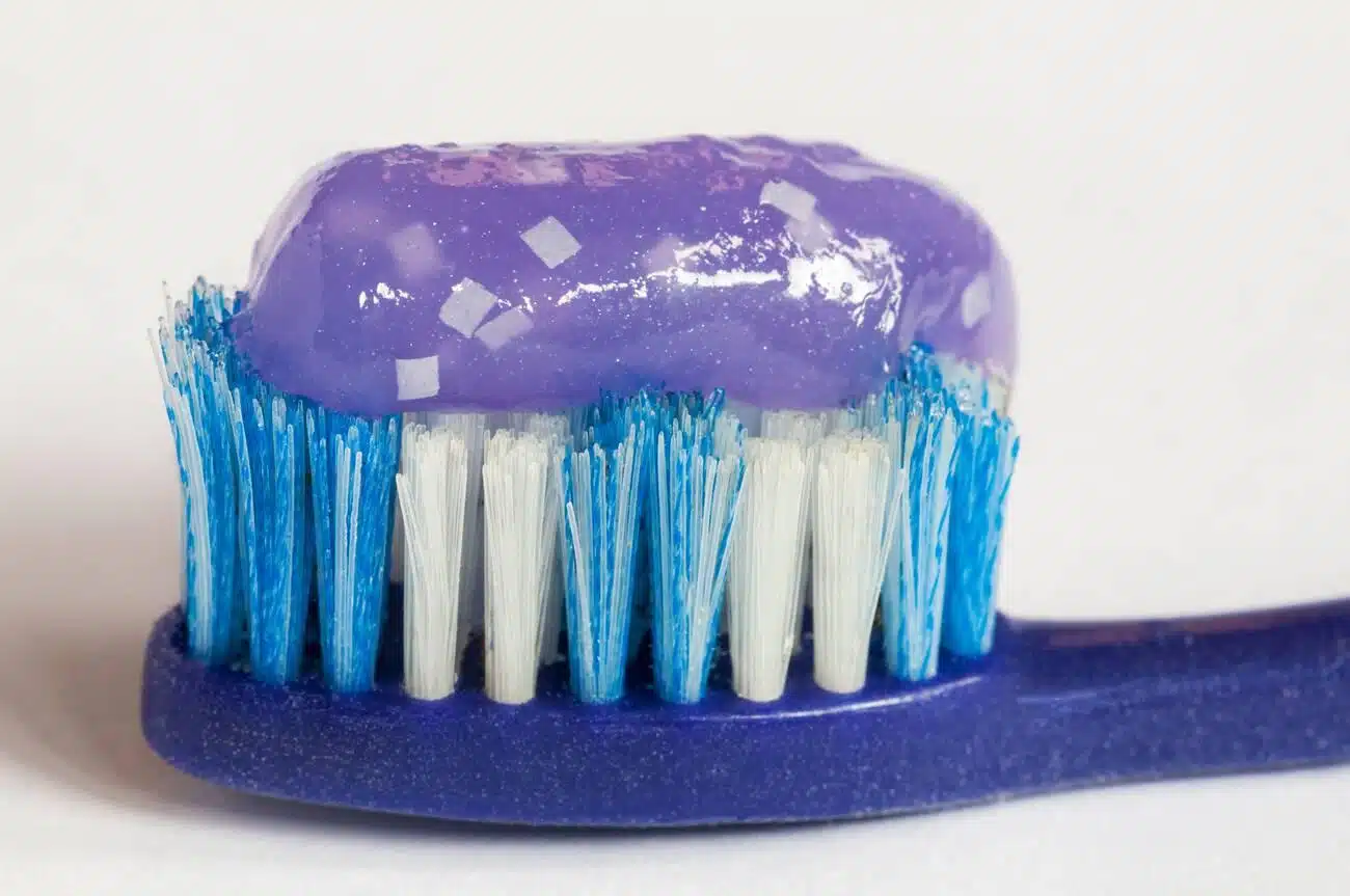purple toothpaste