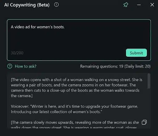 AI Copywriting tool