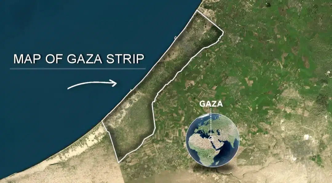 map of gaza strip