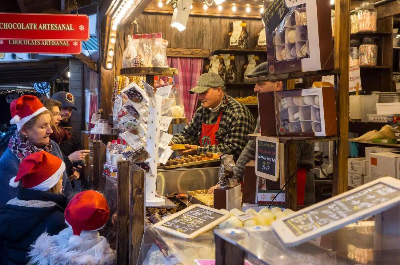 belgian chocolate markets in christmas