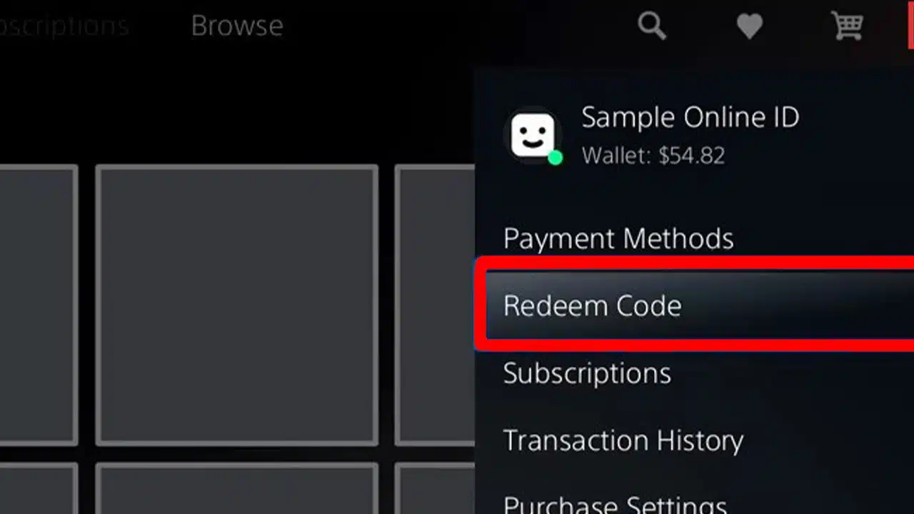 redeem code