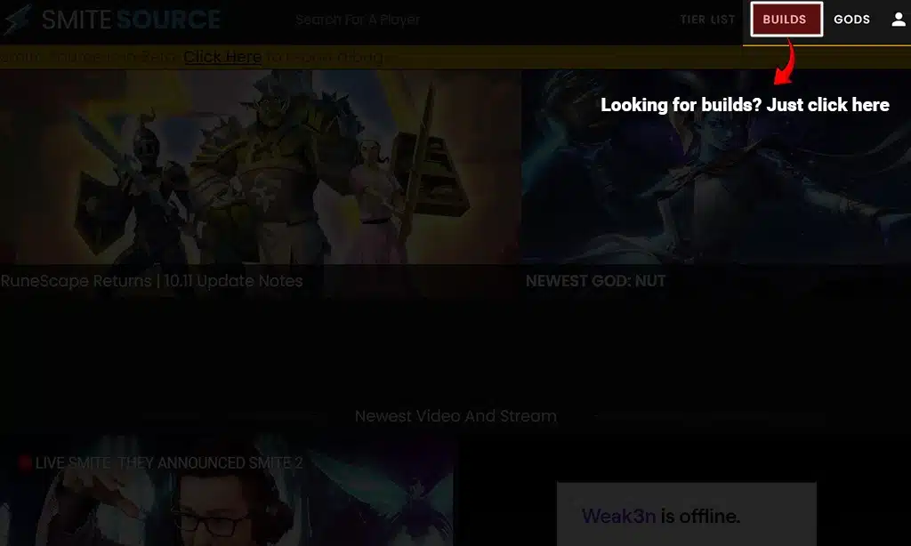 step 3- looking for builds, click here