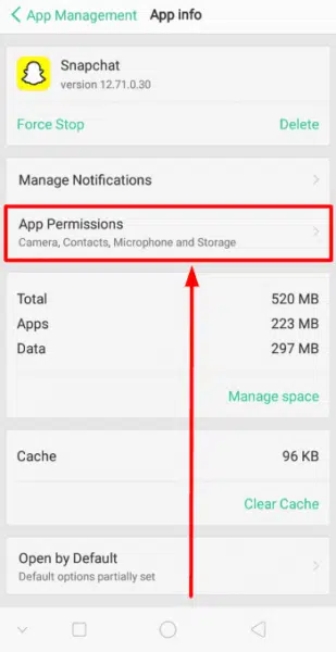granting snapchat access to necessary features