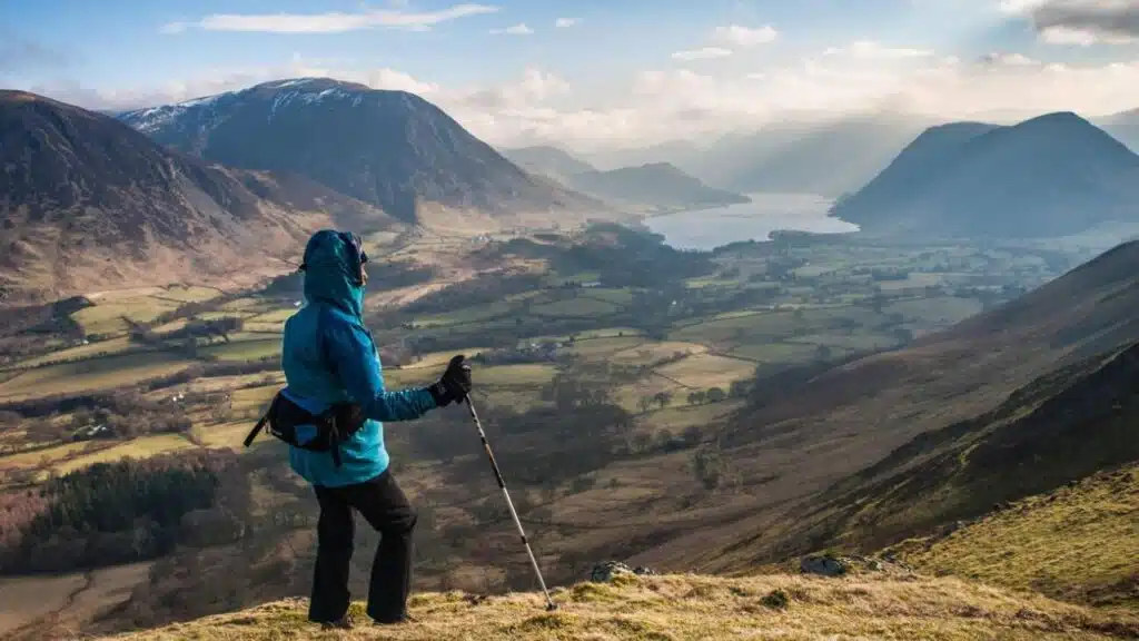 11 August 2018: Northumberland UK - Participants in Trek26, on behalf of the Alzheimer's Society, on the Hadrian's Wall footpath, Northumberland, UK