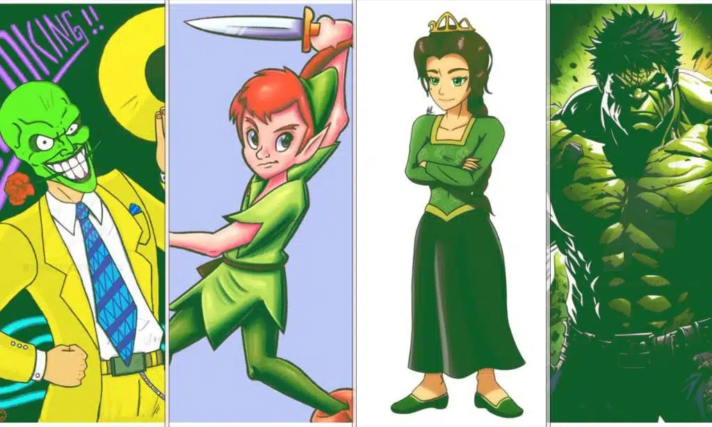 green cartoon characters