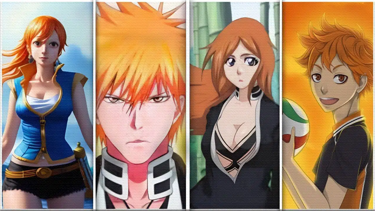 orange hair anime characters