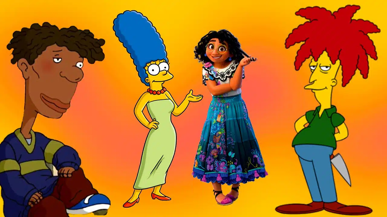cartoon characters with curly hair