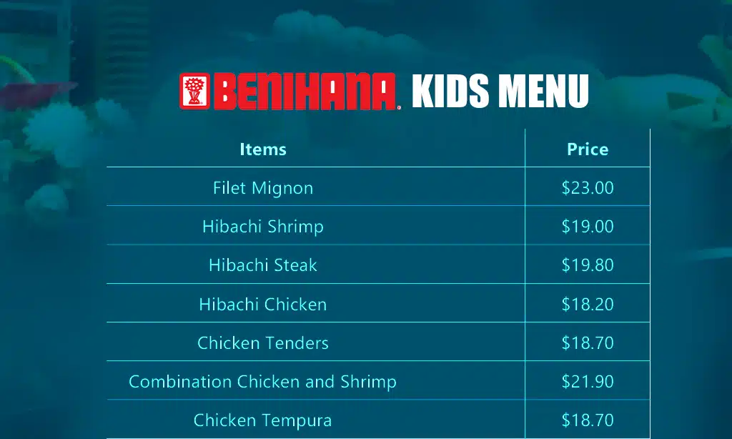 Kids Menu