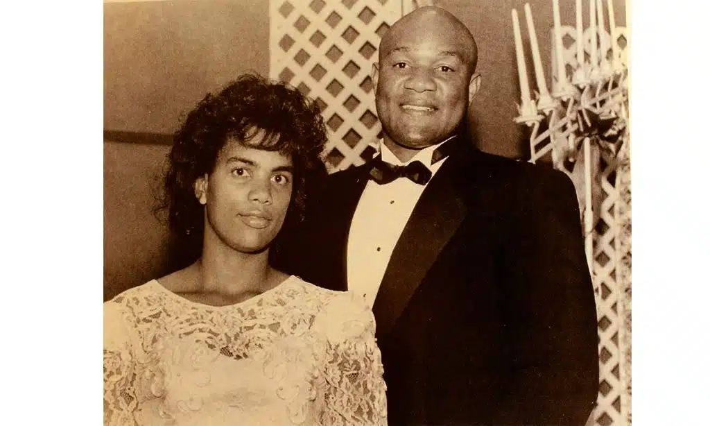 george foreman's first wife adriene calhoun