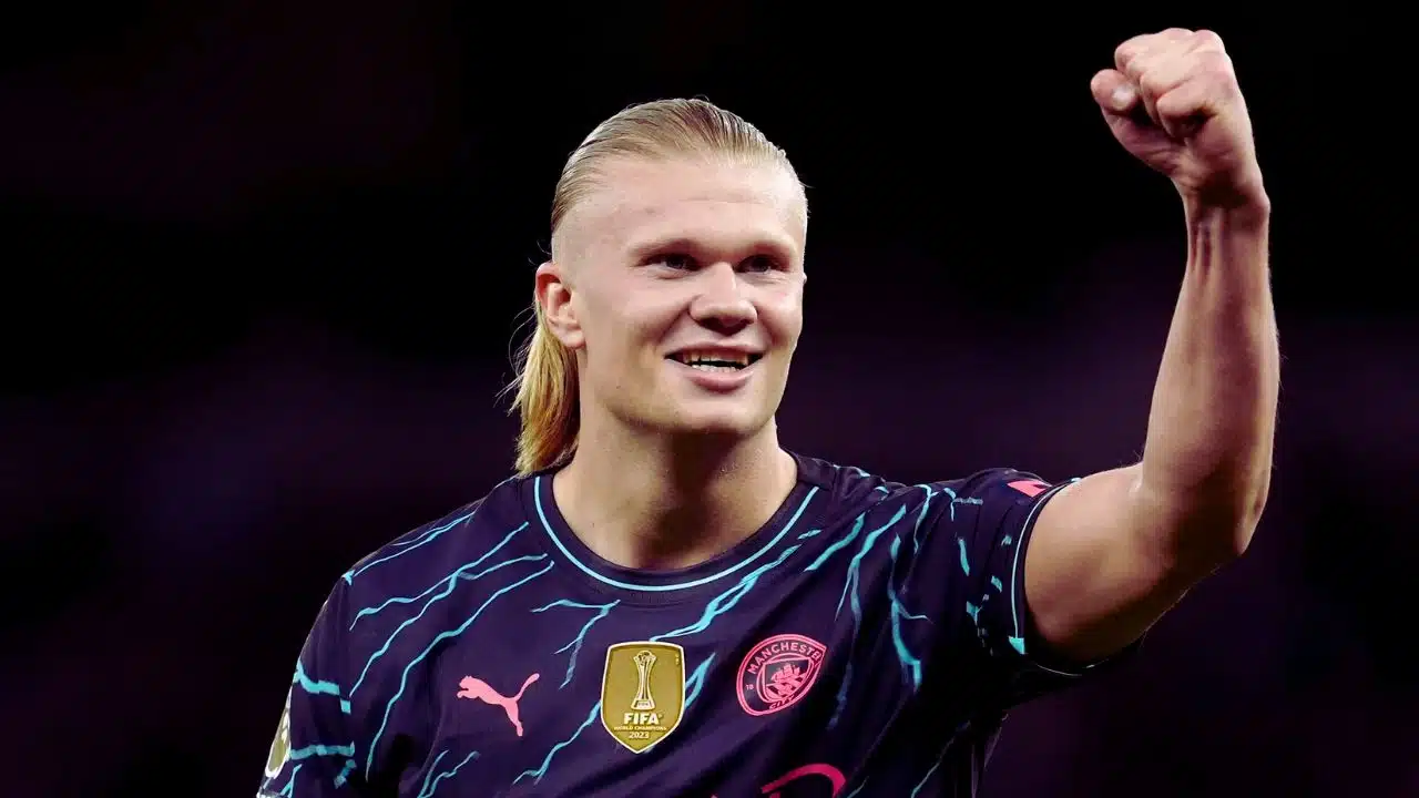 haaland double puts man city on brink of title