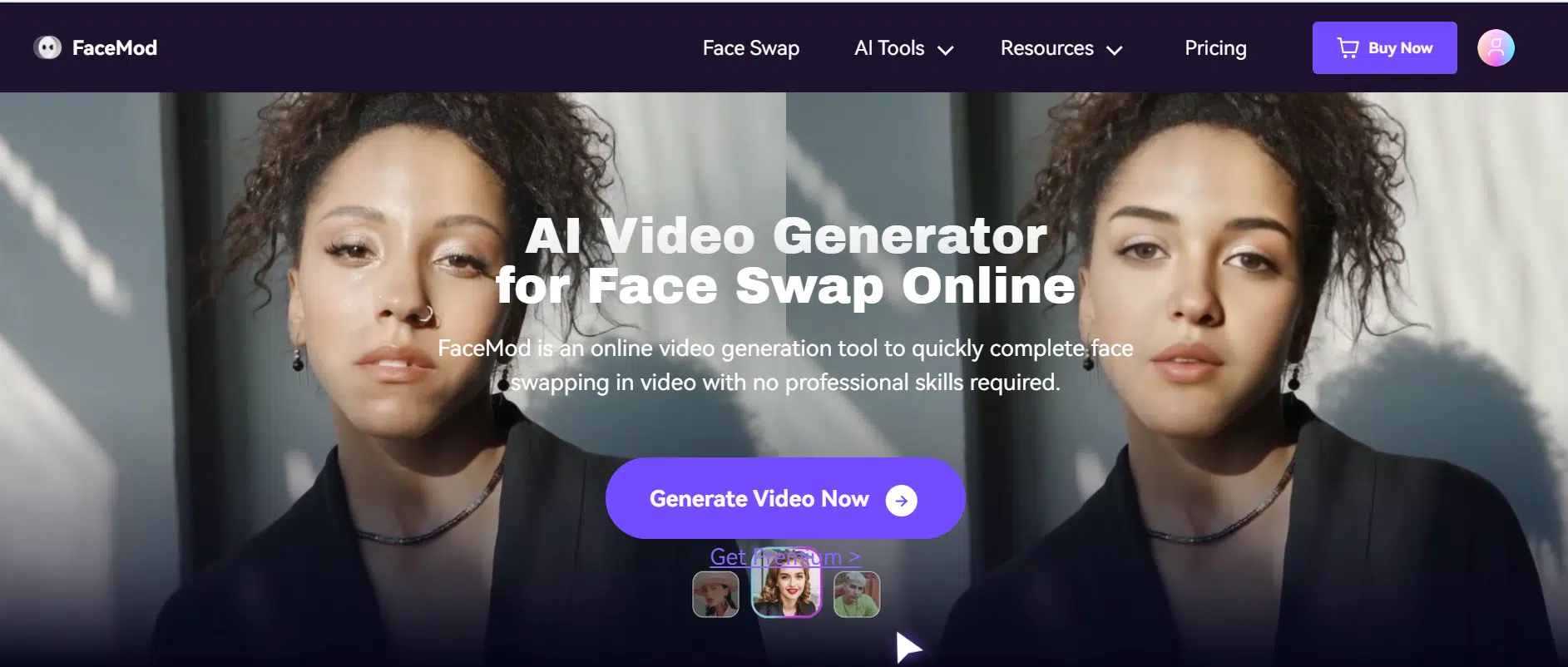 go to facemod ai video generator