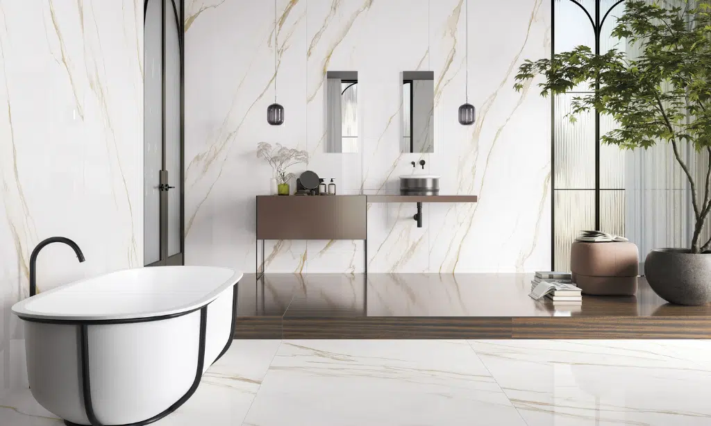 spa retreat porcelain stoneware bathroom