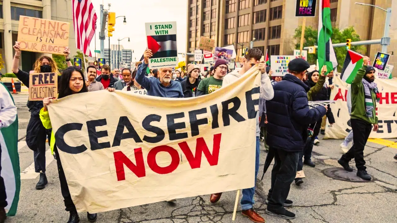 protest for ceasefire in Gaza